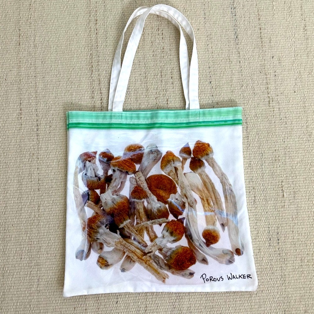 Bag of Shrooms Tote Bag by Porous Walker